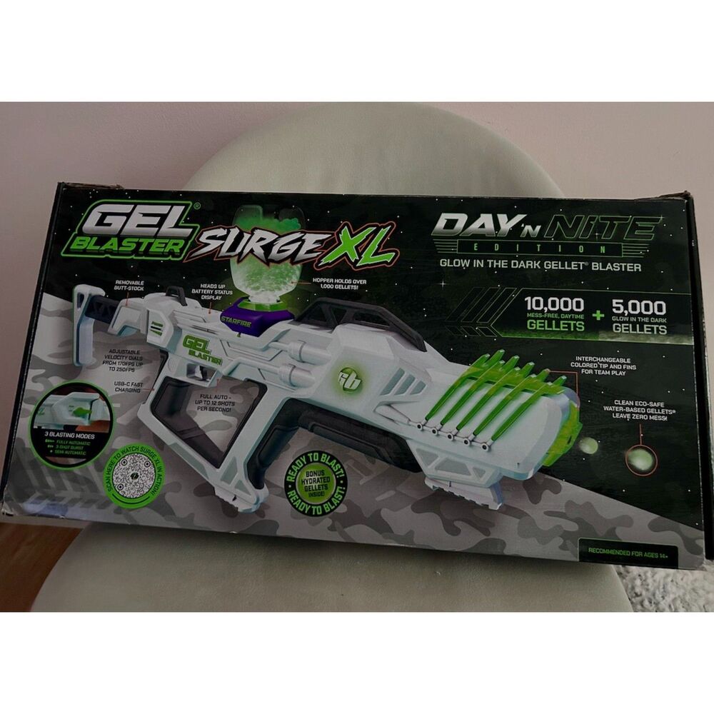 Gel Blaster Surge XL Day N Nite Glow in the Dark Blaster Original Box